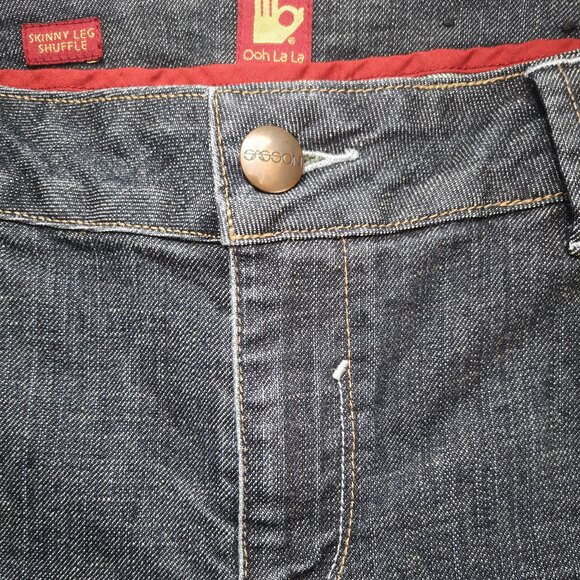 Sasson Ooh La La Ladies Size 12 Dark Wash Skinny Leg Shuffle Blue Jeans - Picture 8 of 12